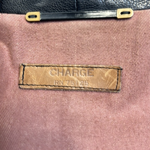 CHARGE VINTAGE AVIATOR BLACK LEATHER JACKET SIZE M - Picture 9 of 13